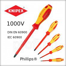 Отвертка кръстата PH KNIPEX VDE 1000V