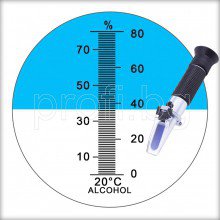 Рефрактометър за алкохол скала