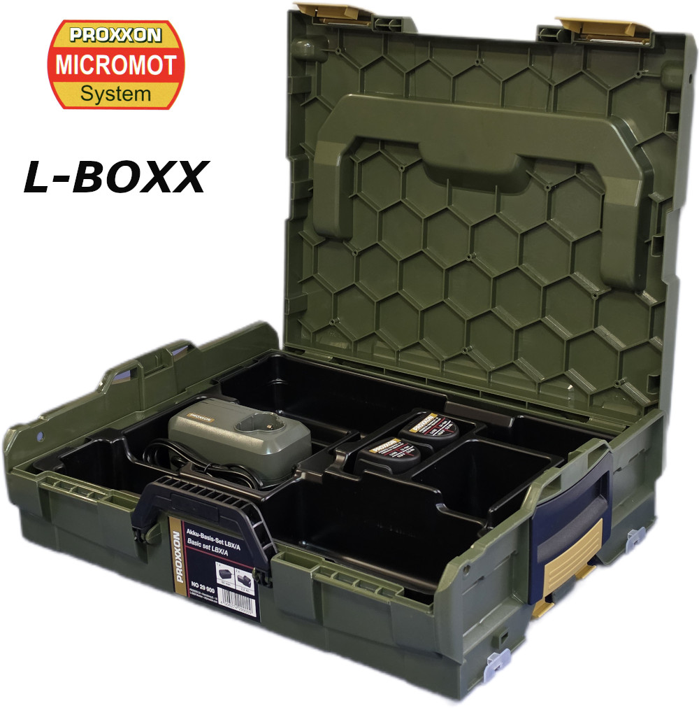 Кутия L-BOXX в комплект с две батерии и зарядно устройство