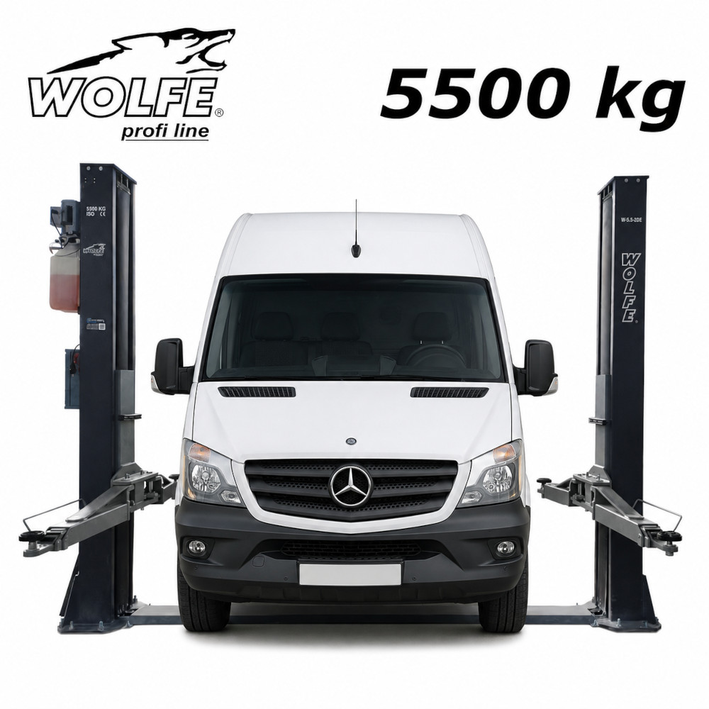 Подемник 5.5t за бусове WOLFE Premium Line автоматично спускане