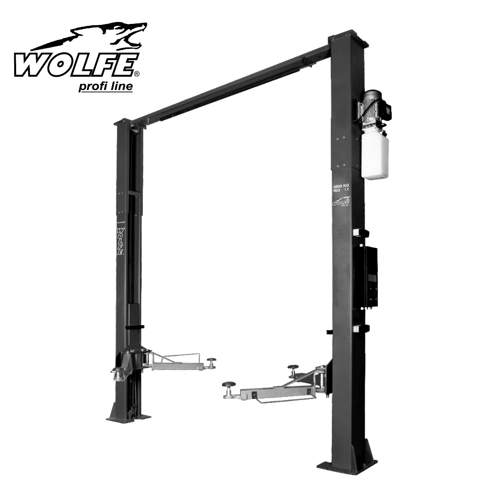 Подемник двуколонен 4.0t горна синхр. WOLFE Premium line автомат. спускане