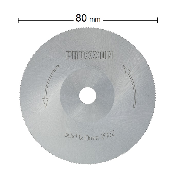 Диск за рязане HSS Ø80×1,1×10мм-250зъба