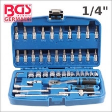 Инструменти к-т 1/4" 46 бр BGS GERMANY