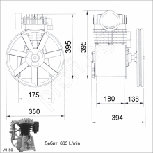 Глава за компресор AH50 663L/m - схема