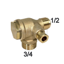 Предпазен възвратен клапан за компресор 3/4"-1/2″